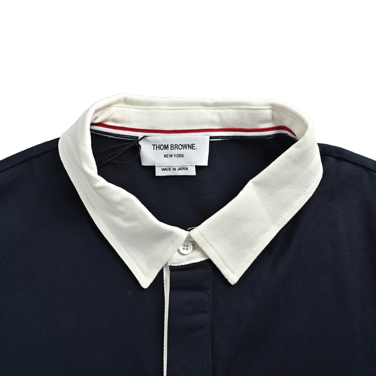 Thom Browne/Thom Brown Contrast Color Collar Polo Short Sleeve