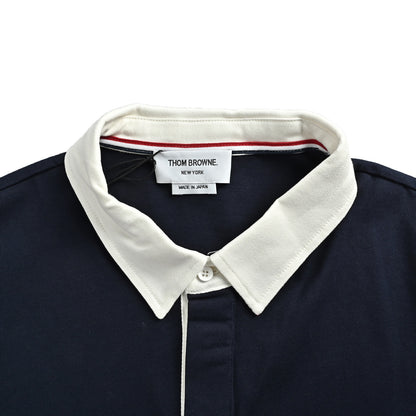 Thom Browne/Thom Brown Contrast Color Collar Polo Short Sleeve