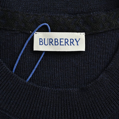 Burberry 26ss war horse logo embroidered knitted short sleeves