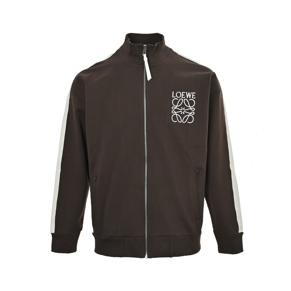 Loewe/Loewei color-blocked webbing logo embroidery suit zipper jacket