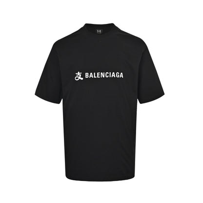 Balenciaga 24ss Alipay joint printed short-sleeve
