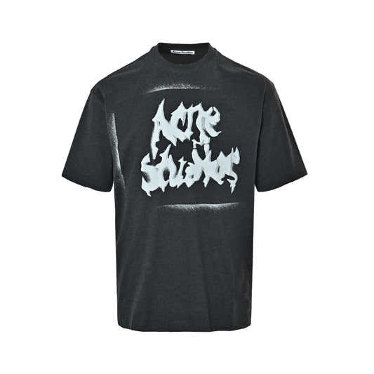 Acne Studios 26ss Gothic spray letter short sleeves