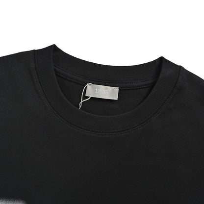 Dior rendered letter embroidery short sleeves