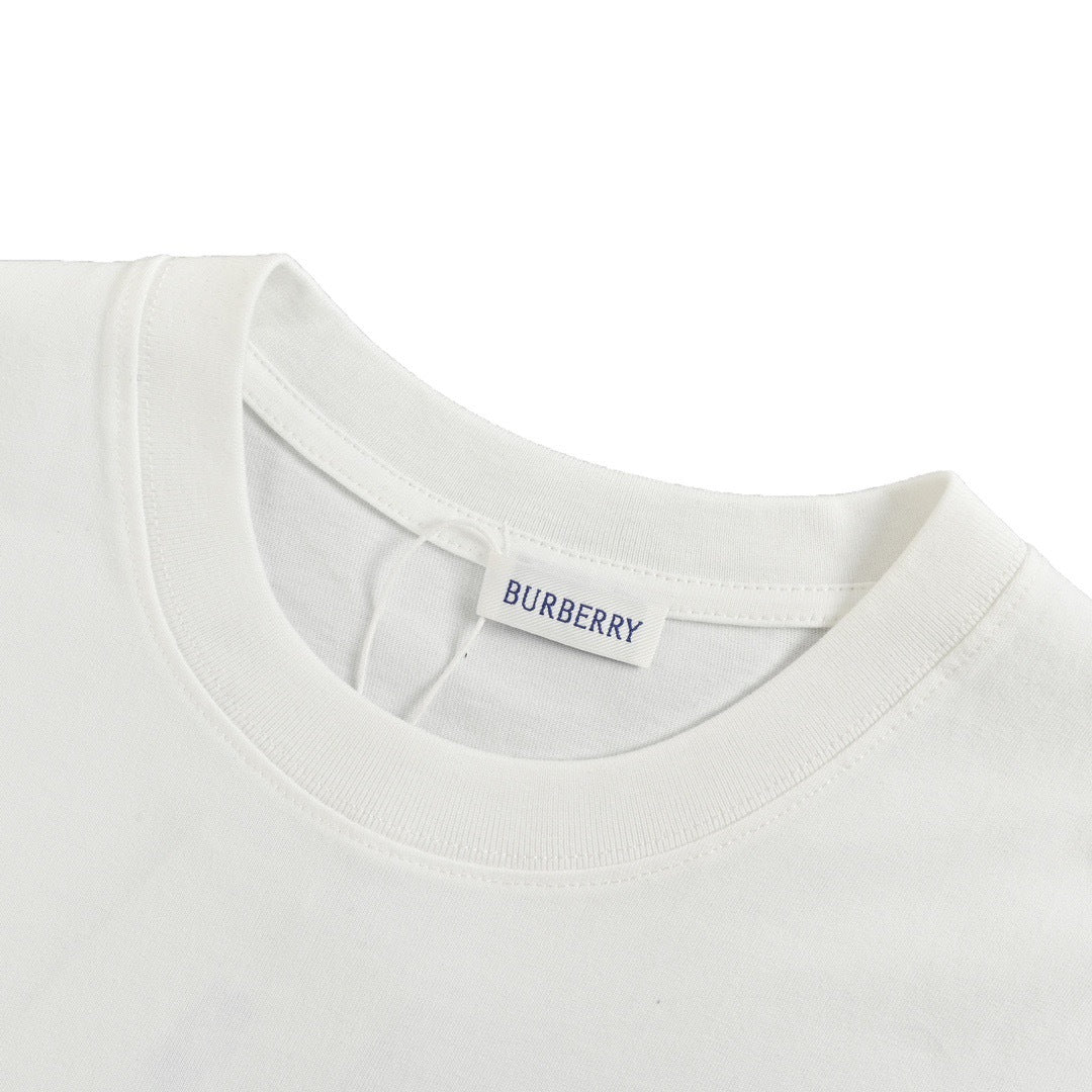 Burberry 24ss short sleeves with war horse embroidery on the chest