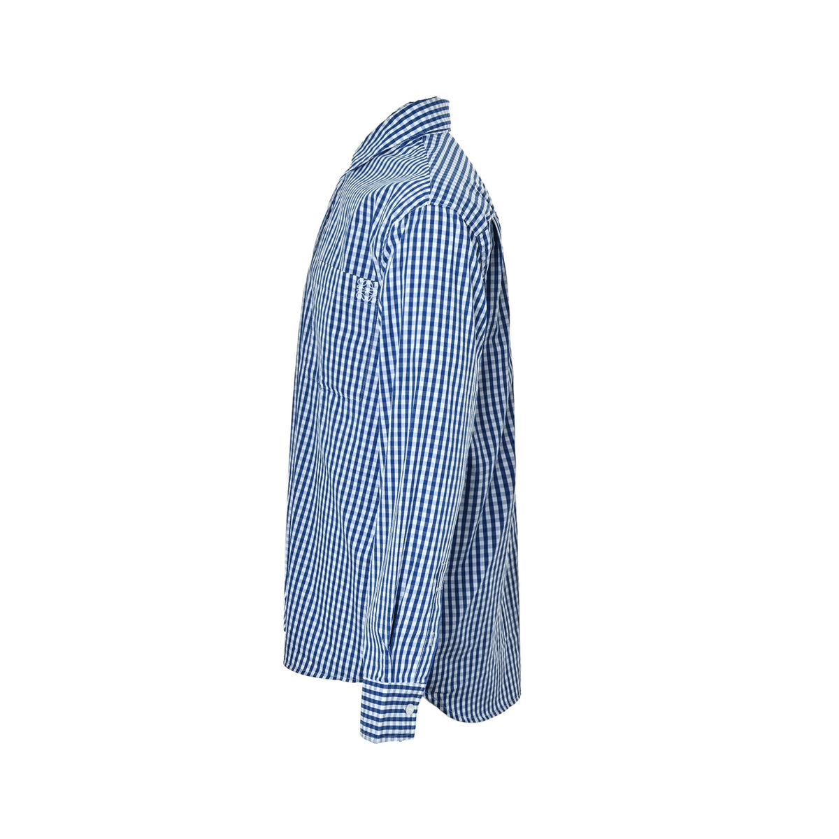 Loewe/Loewei pocket logo embroidered plaid shirt