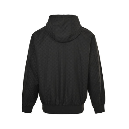 Gucci 25ss GG full printed fine grid hooded zipper jacket