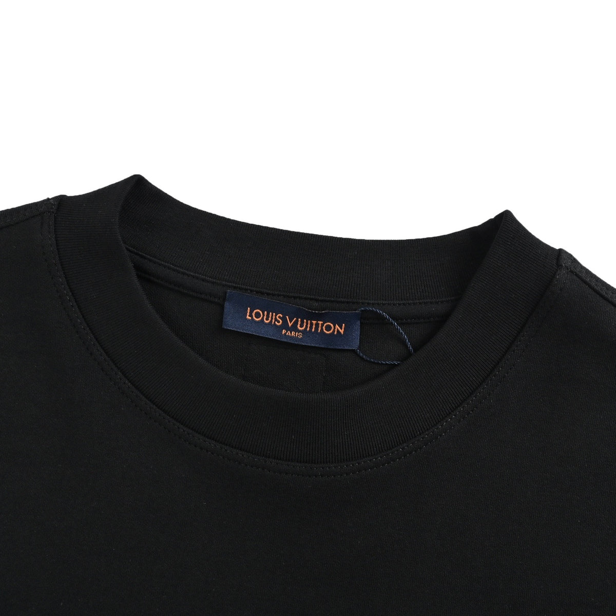 Louis Vuitton dark pattern three-dimensional large logo embroidered long-sleeved T-shirt