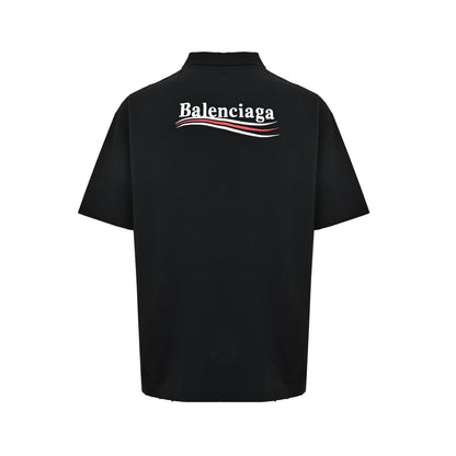 Balenciaga/Balanciaga 25ss Coke embroidered Polo short sleeves