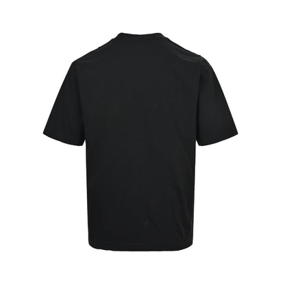 Saint Laurent ripped embroidery hot diamond short sleeves