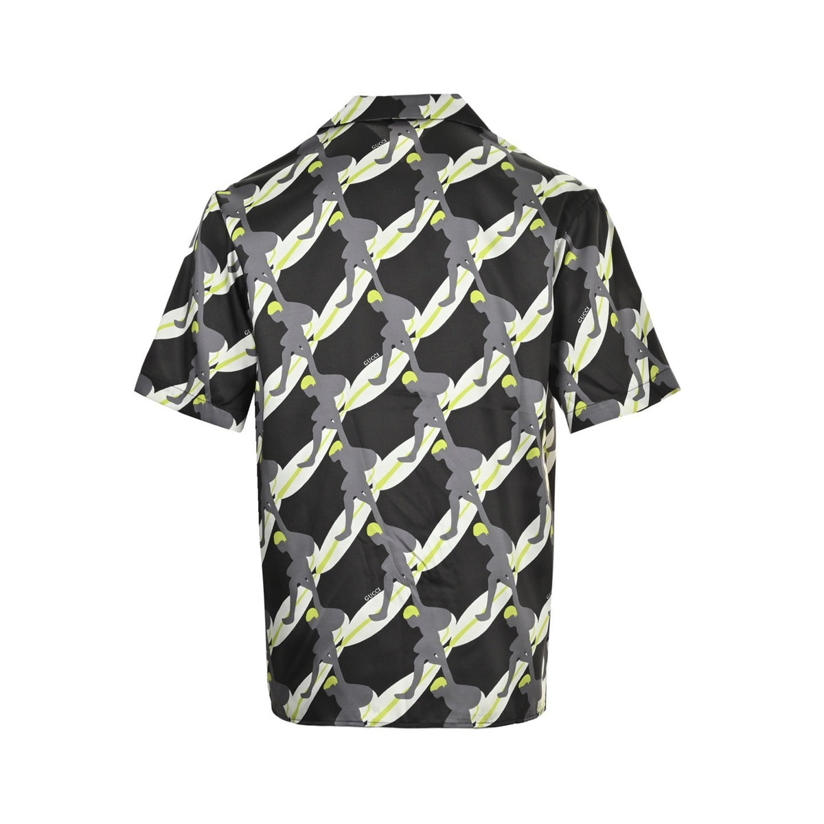 Gucci 25ss surf mulberry silk suit short-sleeved shirt