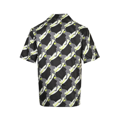 Gucci 25ss surf mulberry silk suit short-sleeved shirt