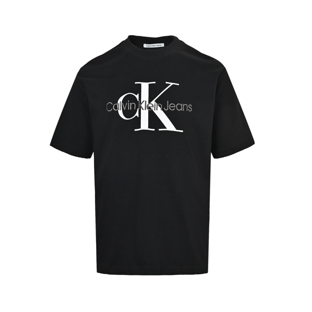 Calvin KleinCK 24ss embroidered letter print round neck short sleeves