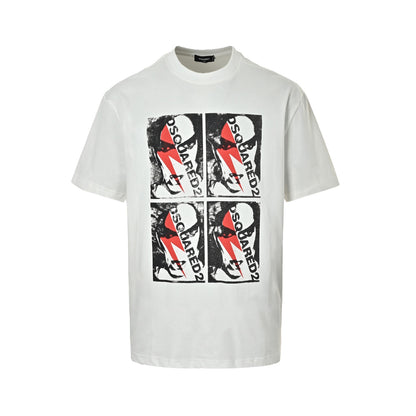 Dsquared2 classic lightning four-face portrait short sleeves