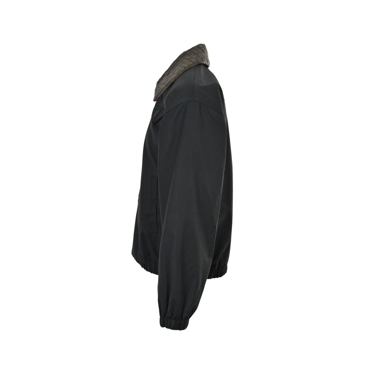 BOTTEGA VENETA/BV woven leather collar jacket