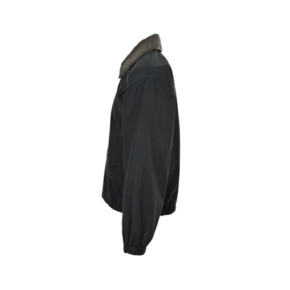 BOTTEGA VENETA/BV woven leather collar jacket