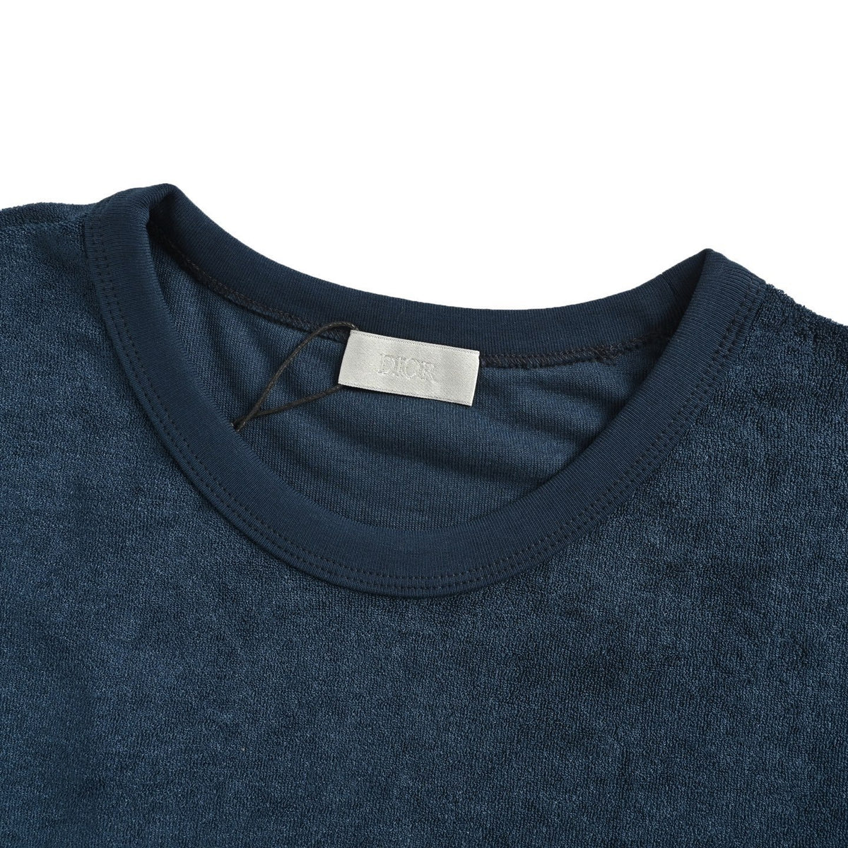 Dior 25ss terry cloth short sleeves with embroidered logo on the chest