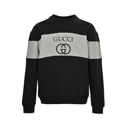 Gucci 24Fw double G letter color block crew neck sweatshirt