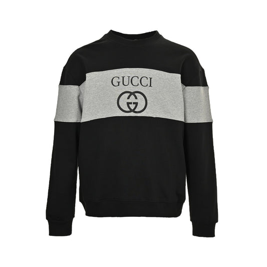 Gucci 24Fw double G letter color block crew neck sweatshirt