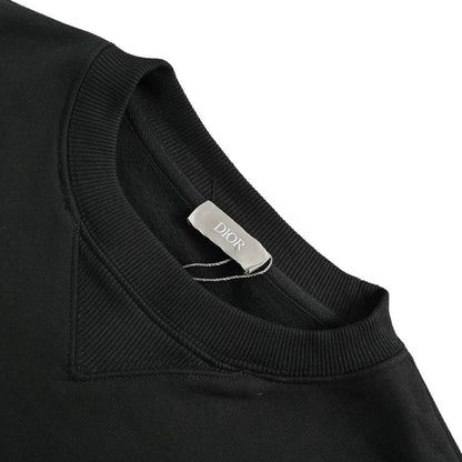 Dior 23Fw front and back signature letter embroidered crew neck sweatshirt