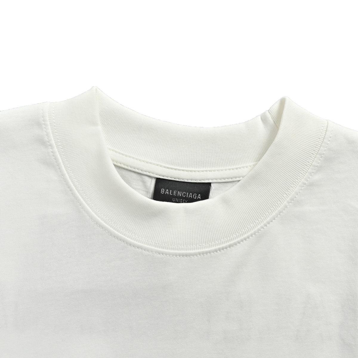 Balenciaga short sleeves with embroidered letters on the front and back