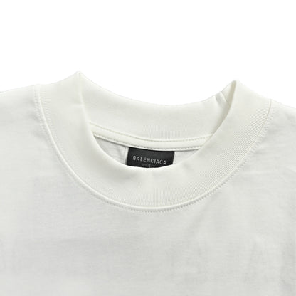 Balenciaga short sleeves with embroidered letters on the front and back