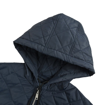 Prada rhombus lightweight hooded cotton coat