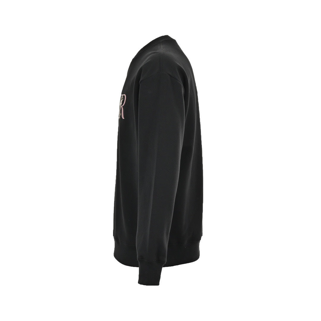 Dior 23Fw gradient floral letter embroidered round neck sweatshirt