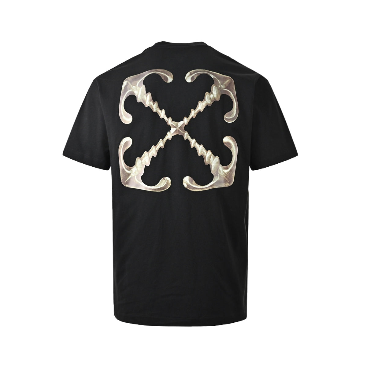 OFF WHITE CO VIRGIL distressed metal anchor print short sleeves