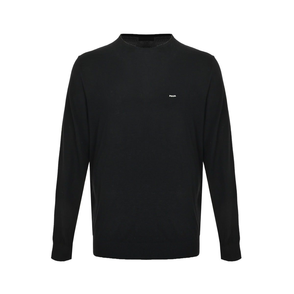 Prada small print knitted wool crew neck sweater