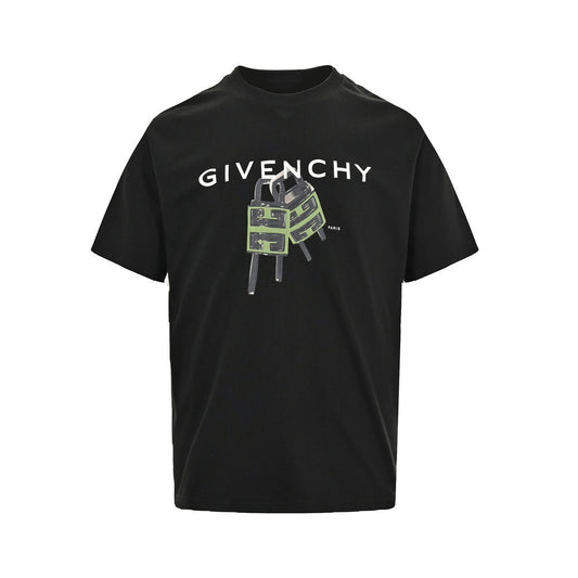 GIVENCHY 23ss lock letter print short sleeves