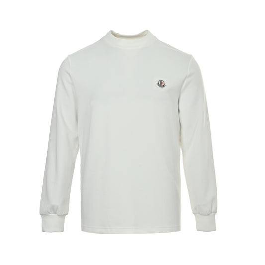 Moncler/Mask 25Fw embroidered logo long-sleeved T-shirt