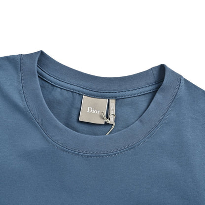 Dior 26ss letter embroidered short sleeves