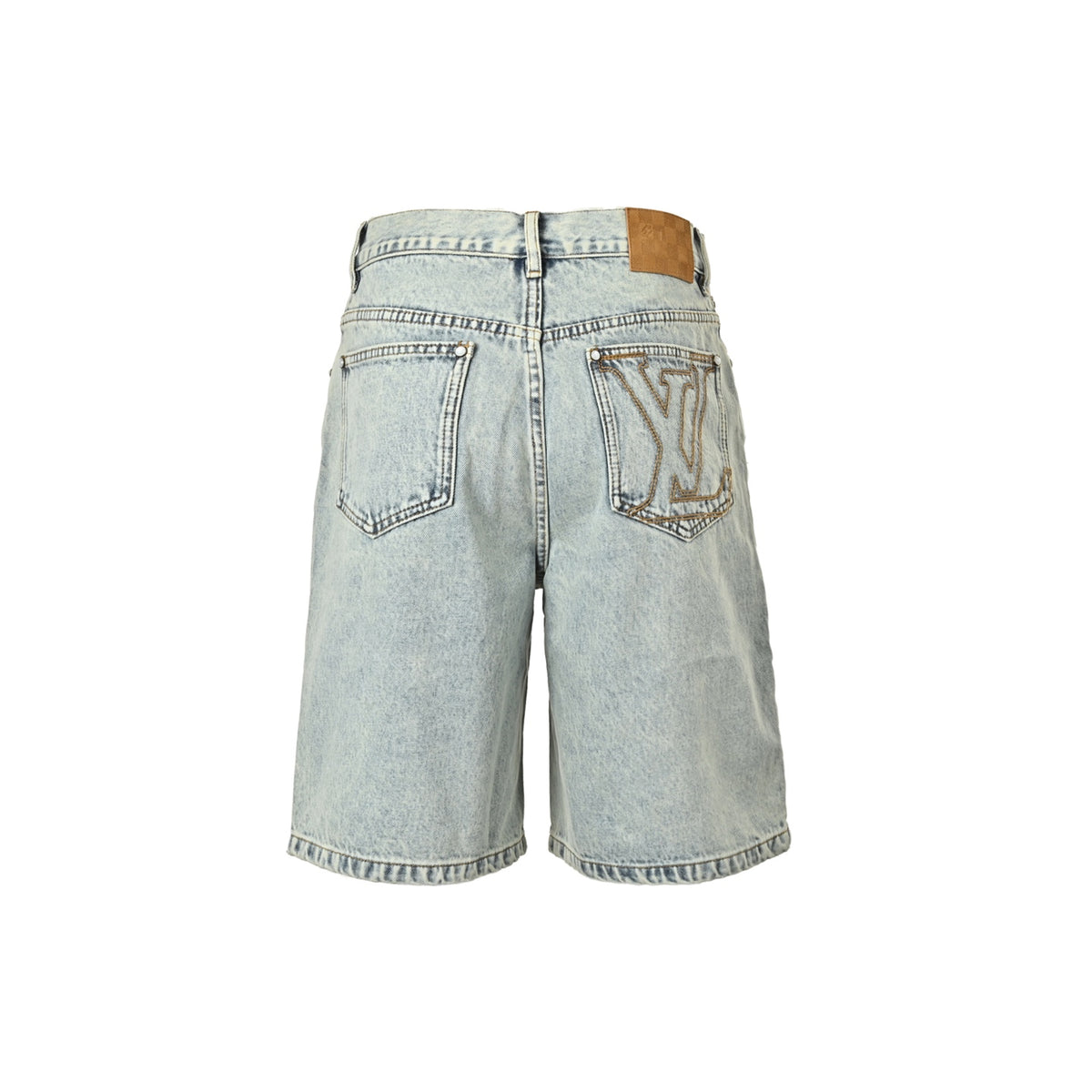 Louis Vuitton 25ss denim shorts with embroidered logo on the back pocket