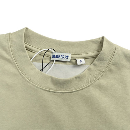 Burberry signature plaid letter embroidered short sleeves on the back