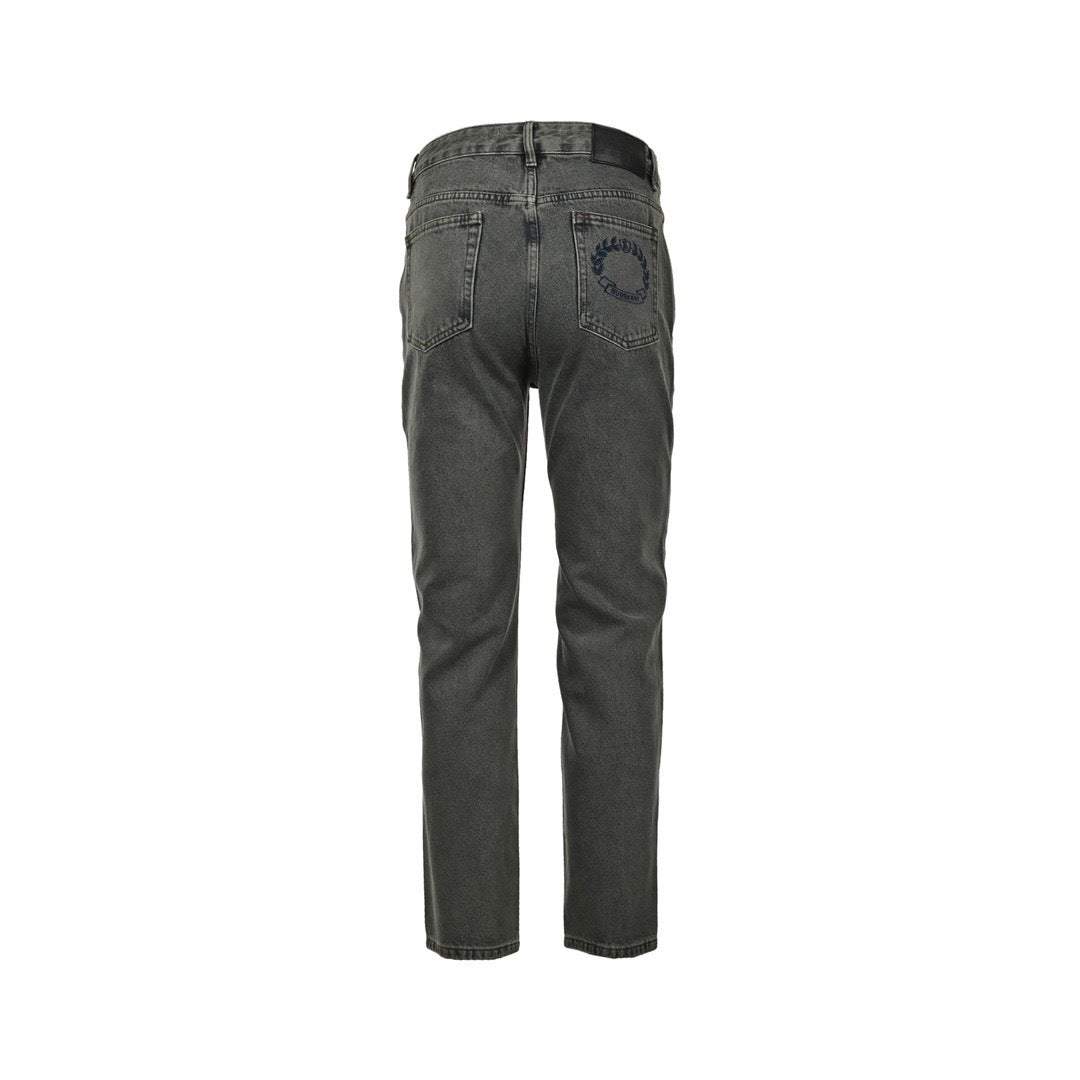 Burberry 23Fw wheat ear embroidered jeans