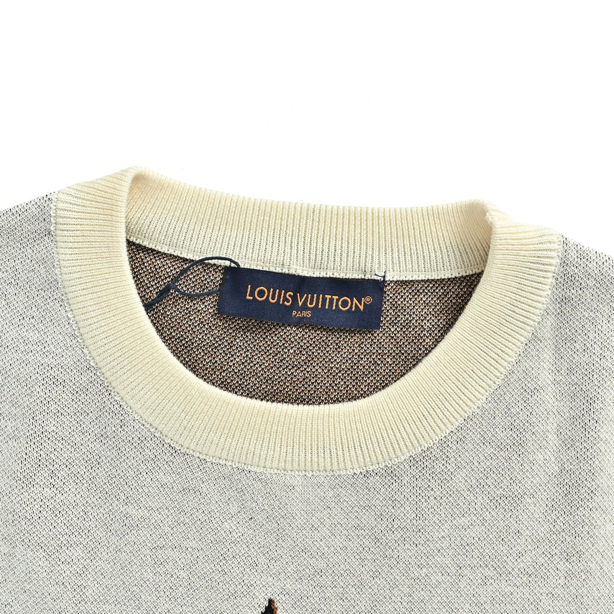 Louis Vuitton letter old pattern jacquard knitted short sleeves