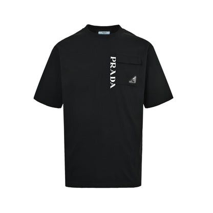 Prada letter print pocket triangle short sleeves
