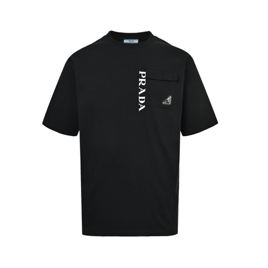 Prada letter print pocket triangle short sleeves
