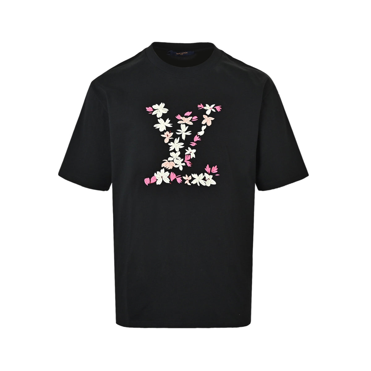 LouisVuitton/Louis Vuitton 26ss cherry blossom embroidered LV logo short sleeves