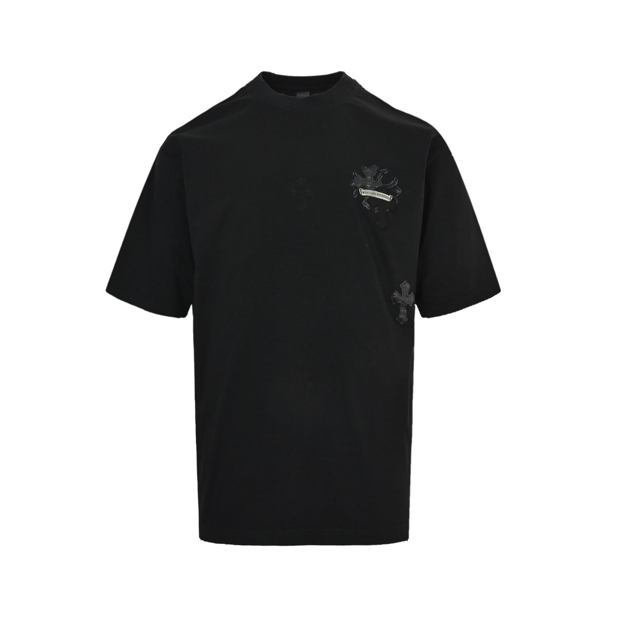Chrome Hearts Heavy Industry Cross Print Appliqué Embroidered Short Sleeves