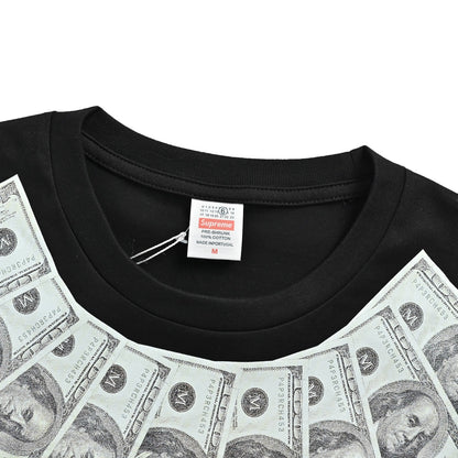 Supreme Margiela co-branded dollar bill printed short sleeves