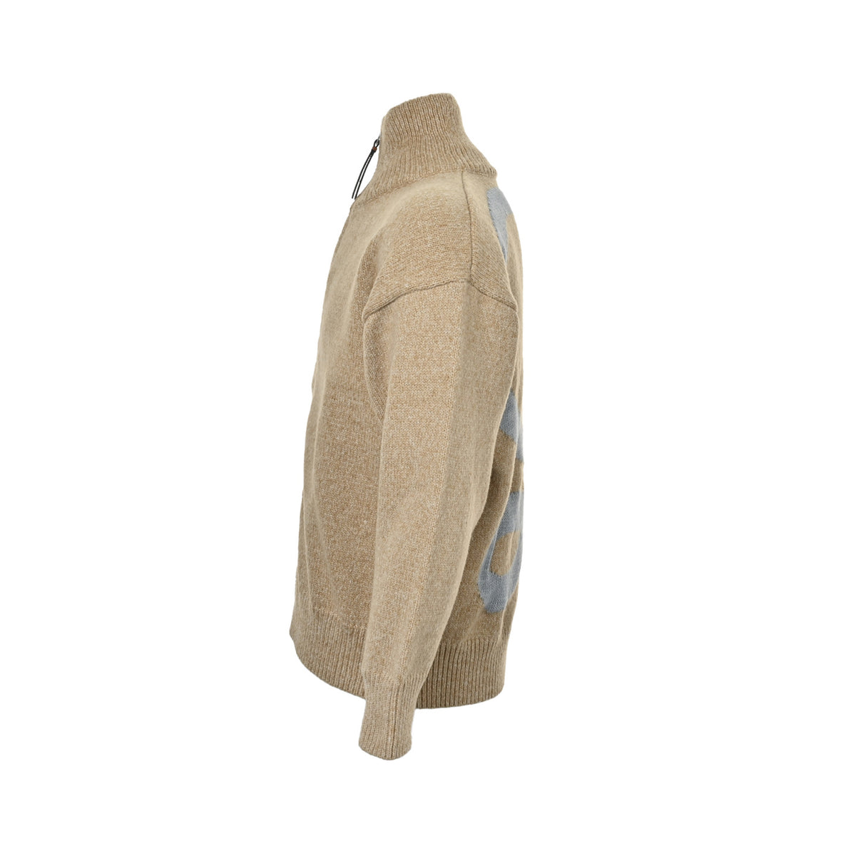 Loewe/Luo Yiwei turtleneck zipper sweater jacket with jacquard back logo