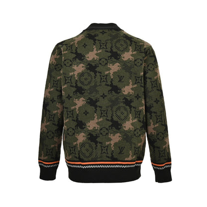 Louis Vuitton 24Fw Western denim jacquard camouflage knitted jacket