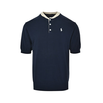 Ralph Lauren henley collar knitted short sleeves