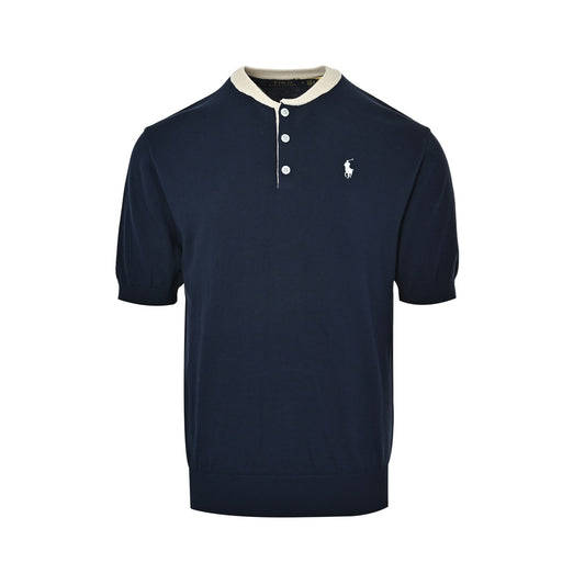 Ralph Lauren henley collar knitted short sleeves