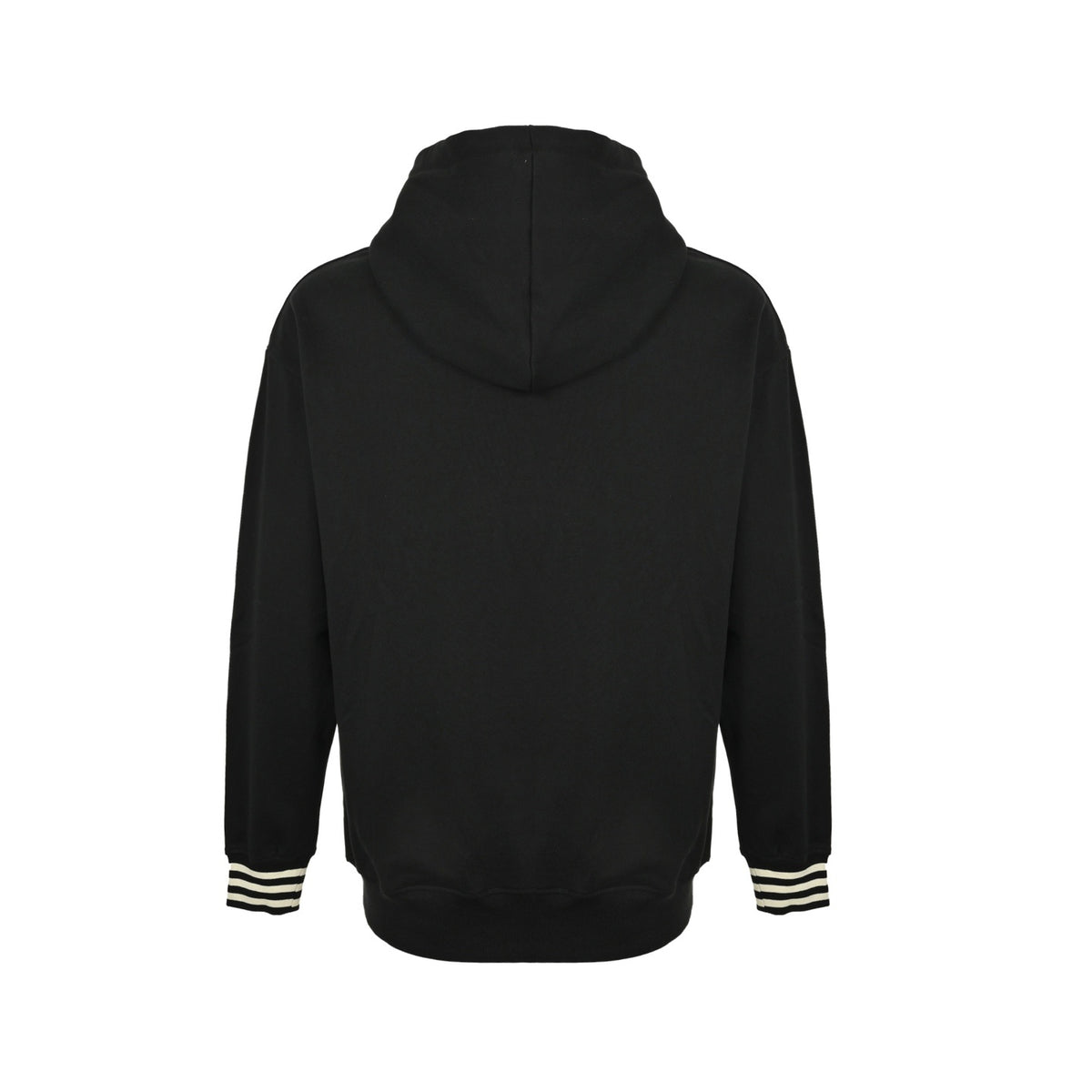 Prada 25Fw logo embroidered cuffs striped hooded sweatshirt