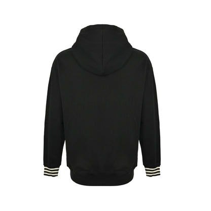 Prada 25Fw logo embroidered cuffs striped hooded sweatshirt