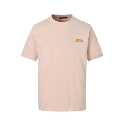 Louis Vuitton 26ss chest leather brand logo short sleeves
