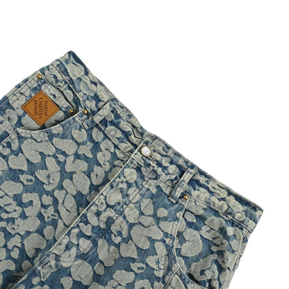 Louis Vuitton Nigo joint style burnt flower work jeans
