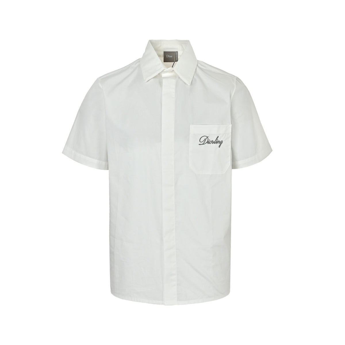 Dior pocket signature embroidered short-sleeved shirt